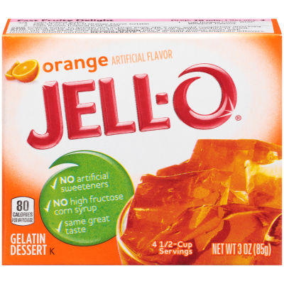 Jell-O Orange Gelatin Mix 3 oz Box - My Food and Family