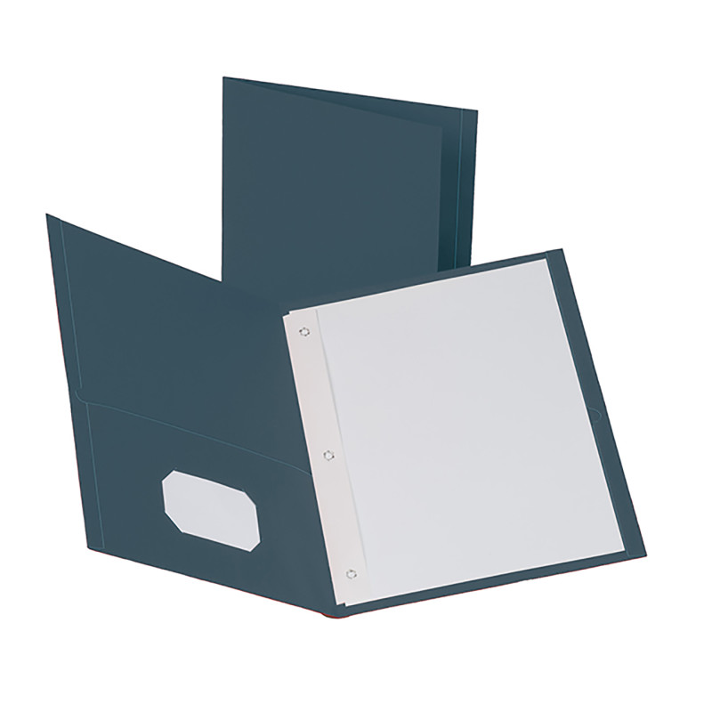 Twin-Pocket+Folders+With+3+Fasteners%2C+Letter%2C+1%2F2%26quot%3B+Capacity%2C+Dark+Blue%2C+25%2Fbox