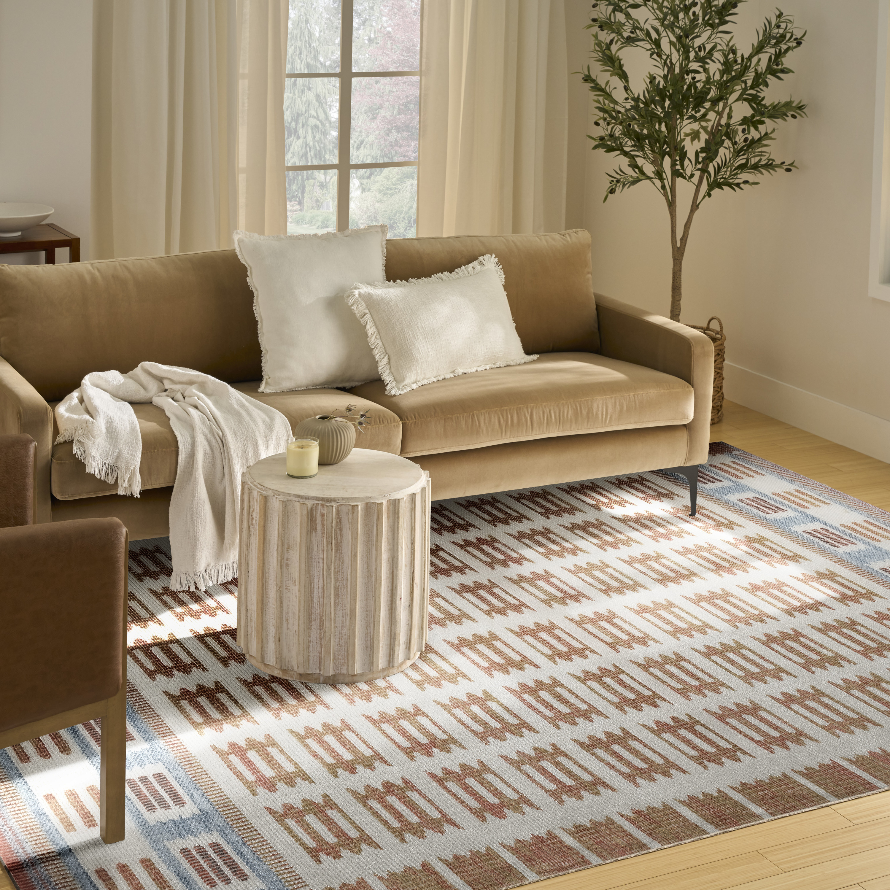 Nourison Nordic 8' x 10' Ivory Rust Modern Indoor Rug