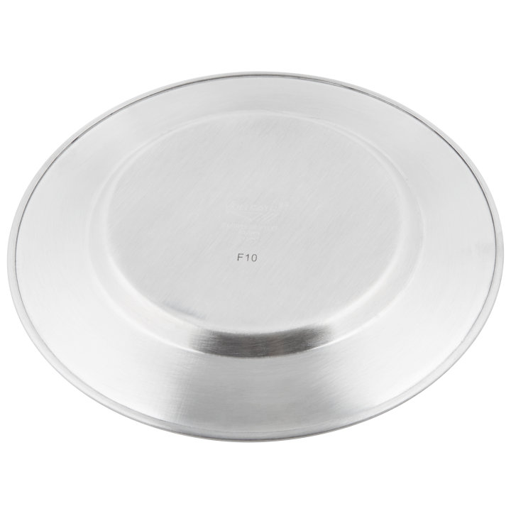 6-inch stainless steel plate with satin finish