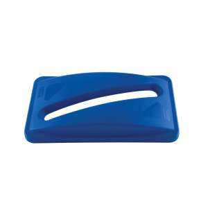 Rubbermaid Commercial, Slim Jim, Rectangular, Resin, 23 gal, Resin, Blue, Receptacle Lid