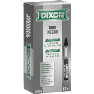 Professional Marking Crayons, Black, Dozen