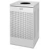 Rubbermaid Commercial, Silhouettes, Open Top, 20 gal, Metal, Stainless Steel, Square, Receptacle