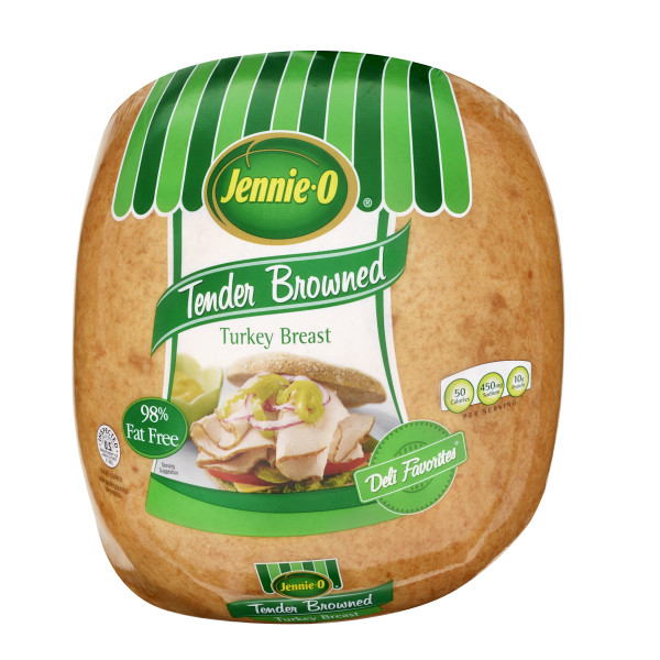 JENNIE-O(r) DELI FAVORITES(r) Tender Oil Browned Turkey Breast, 2pc . C1CB - Front Center Inner Pack (Hi Res)