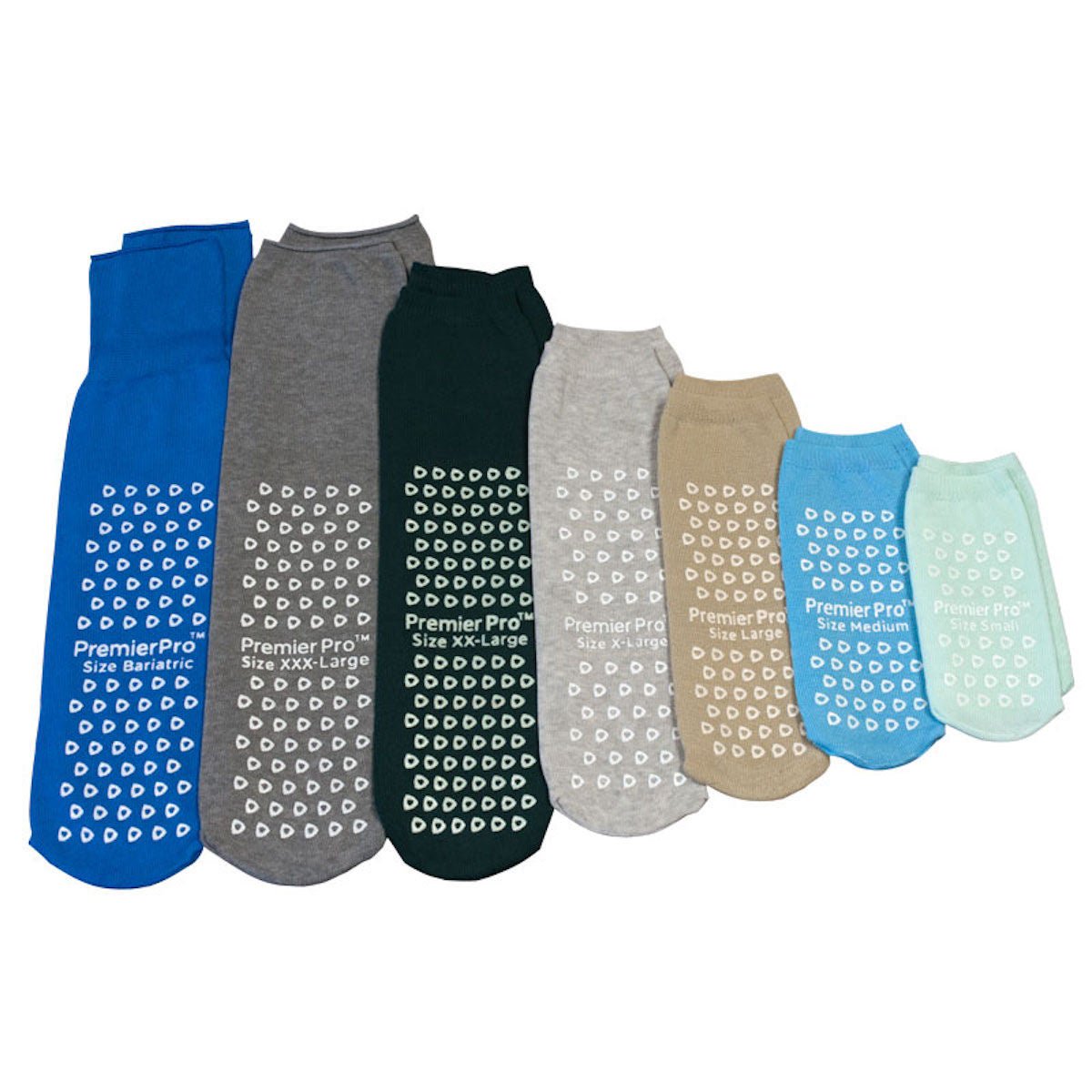 Slipper Socks PremierPro™ Unisex Adult Medium Single Tread Single Patient Use Light Blue