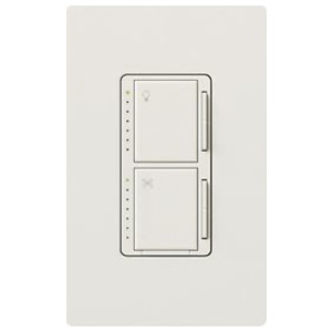 Fan/Light Control, Incandescent/Halogen, Multi-Location, 120V/300W light, 1A, White