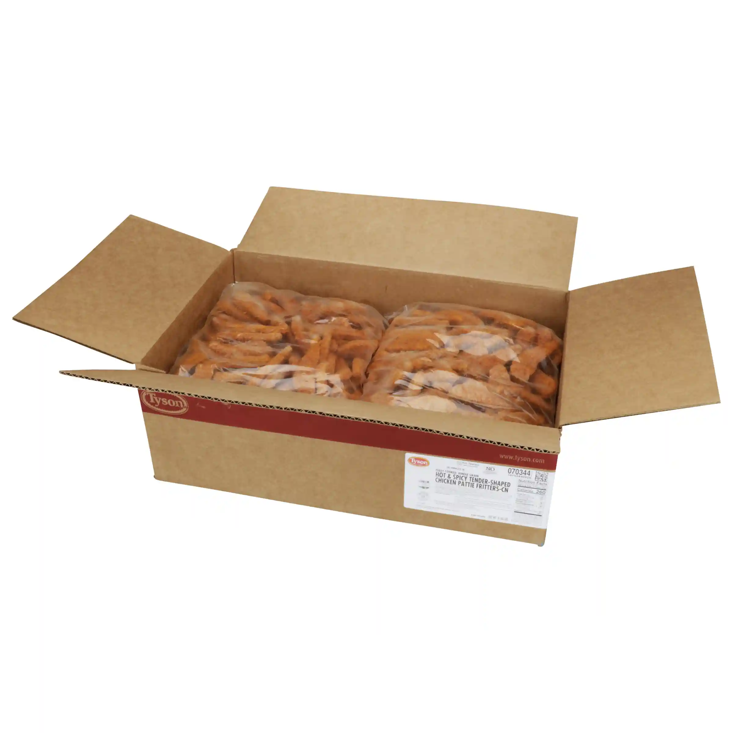 Tyson® Fully Cooked Whole Grain Breaded Hot & Spicy Formed Chicken Tenders, CN 1.14 oz._image_4