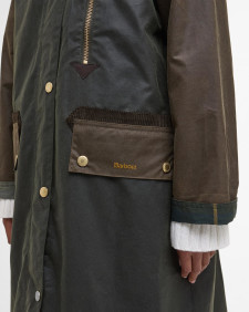 Evette Waxed Car Coat Fern/Beech/Ancient Tartan
