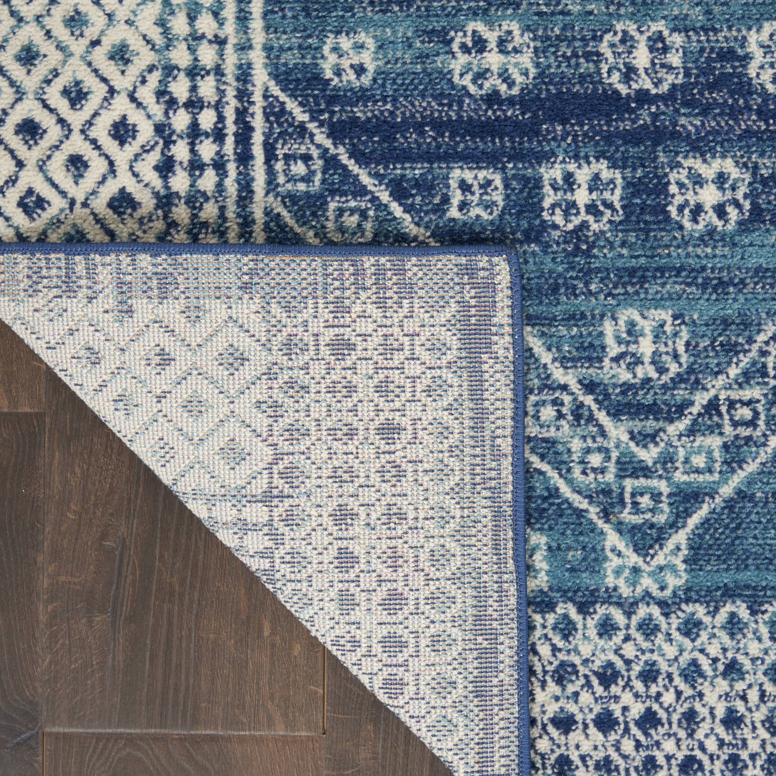 Nourison Passion 6'7" x 9'6" Navy Blue Bohemian Indoor Rug