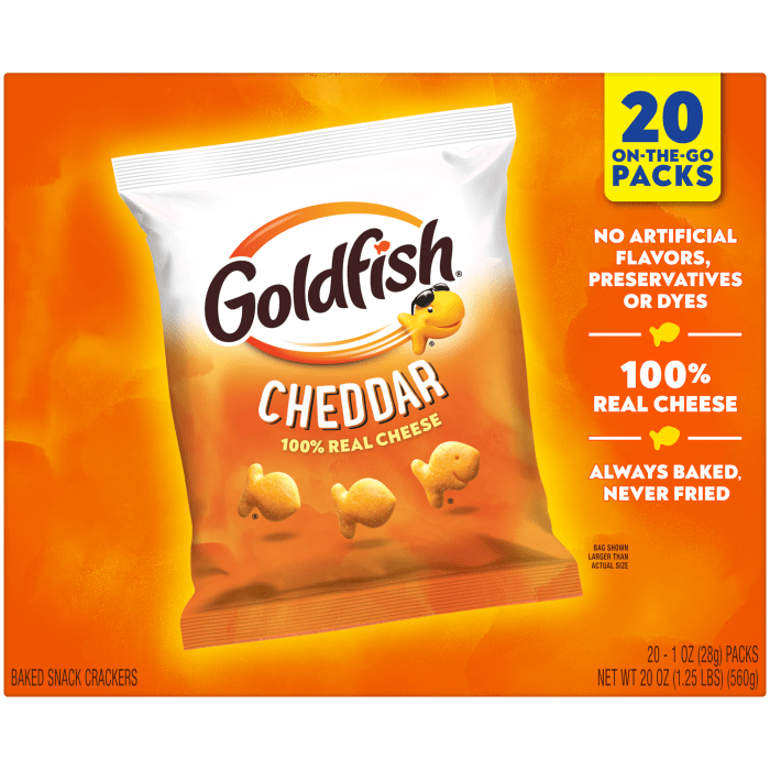 Goldfish® Cheddar Cheese Crackers, 1 oz, bag - Back Image