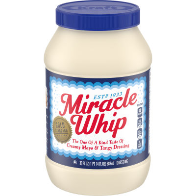 Miracle Whip Dressing, for a Keto and Low Carb Lifestyle, 30 fl oz Jar