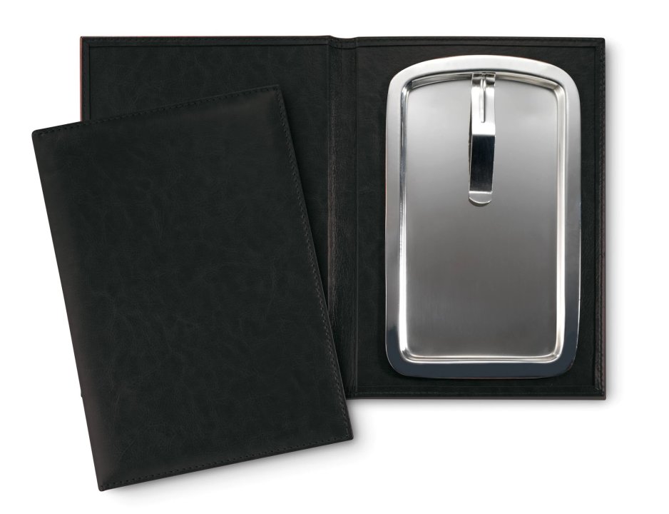 Bill holder 24.5 x 17 cm PU leather in black