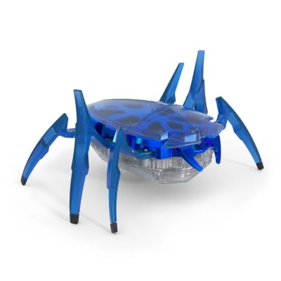 HEX BOTS Robotic Scarab, Autonomous Mechanic Insect Toys for Kids, Adjustable Robotic Scarab Beetle Figure, Robot Toys for Boys & Girls Ages 4 & Up, Blue