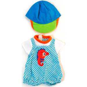 Doll Clothes, Fits 12-5/8" Dolls, Warm Weather Jumper/Cap Set