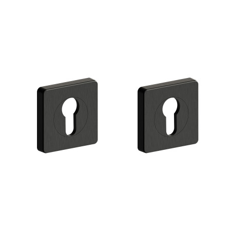 316 Stainless Steel Euro Cylinder Escutcheon Set Square Rose
