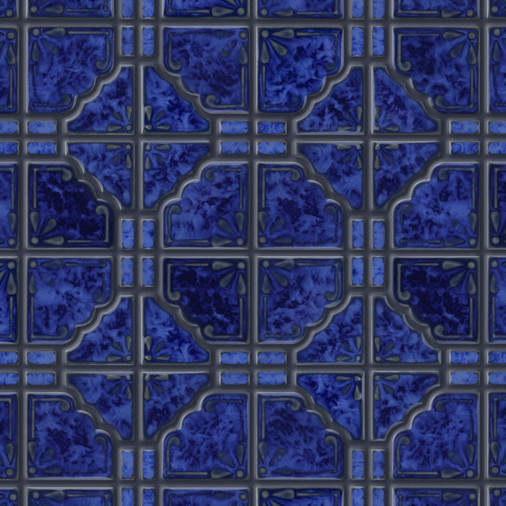 Hudson Moonbeam Blue Cloud 11-7/8 in. x 11-7/8 in. Porcelain Mosaic Tile