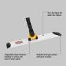 RUBQ560YW, Rubbermaid Commercial, HYGEN, Aluminum Hook & Loop Mop Frame, 18"