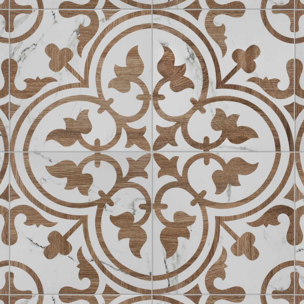 Llama Arte Loire Noce 9.75x9.75 Square Porcelain Floor and Wall Digital Pattern