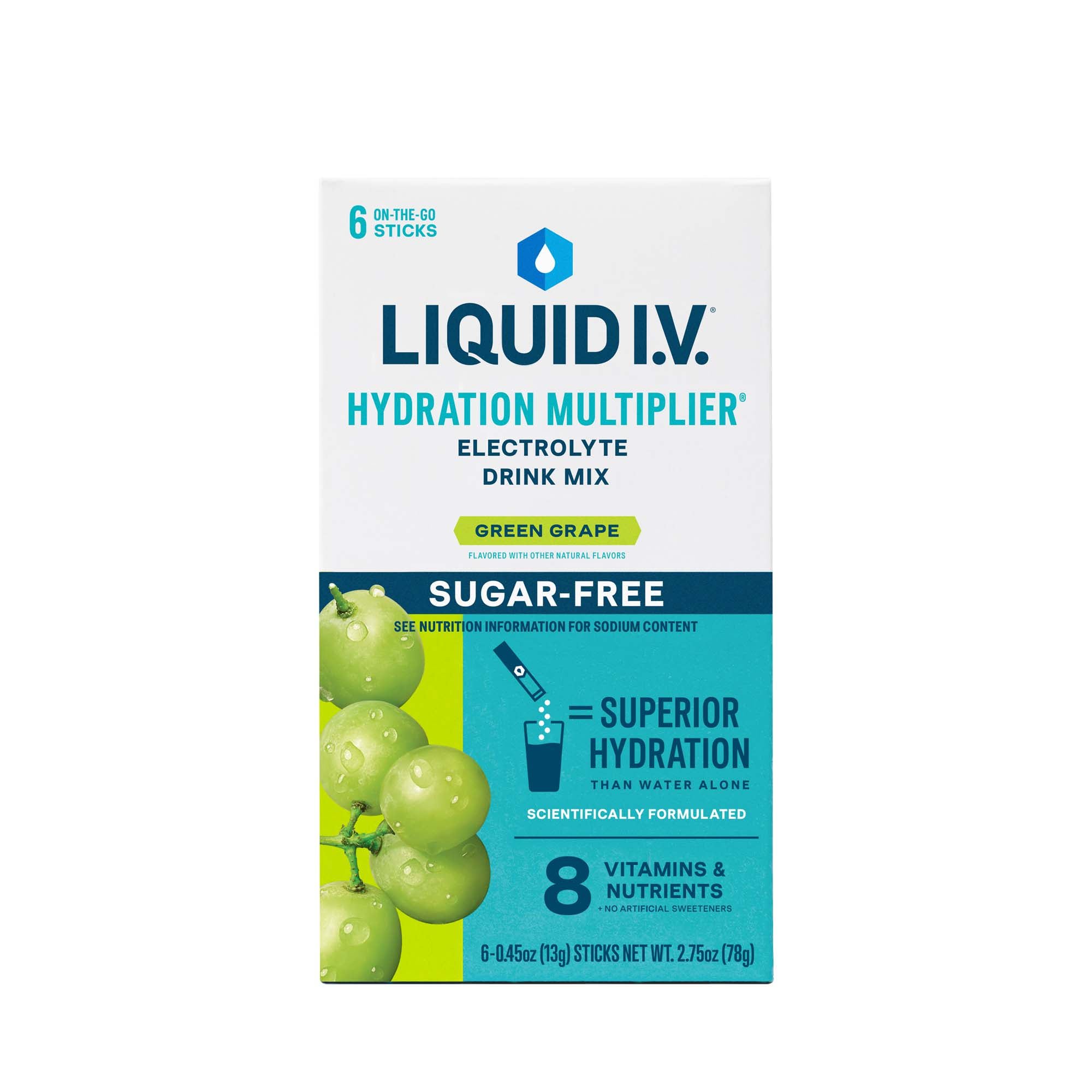 The LIV Group Inc LIQUID IV, PDR HYDRATION SUG/FREE GRN GRAPE (6/BX 12BX/CS)