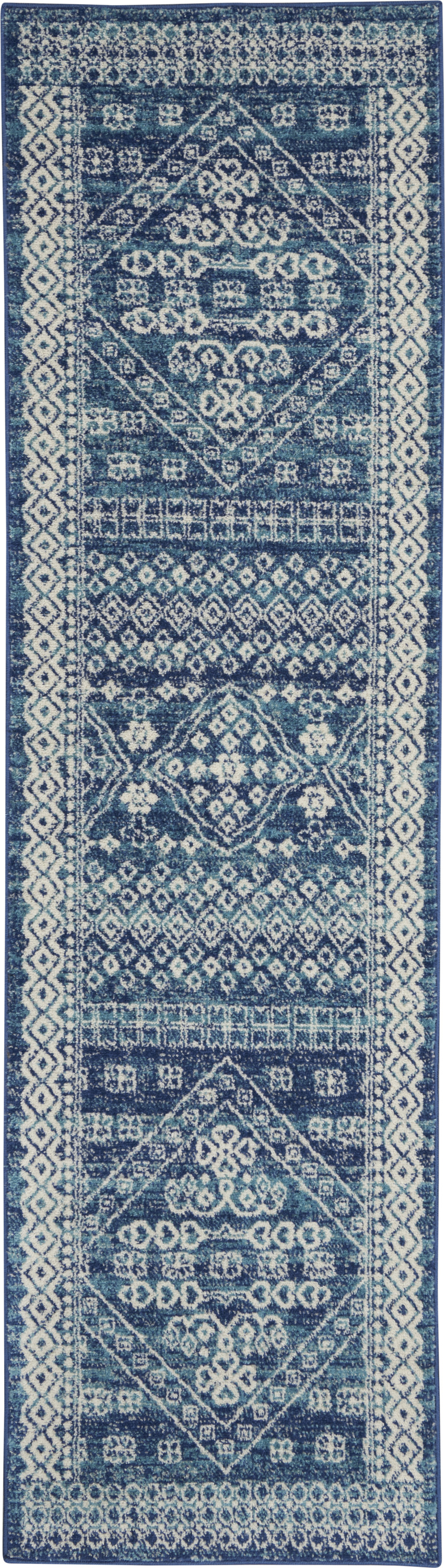Nourison Passion 2'2" x 7'6" Navy Blue Bohemian Indoor Rug