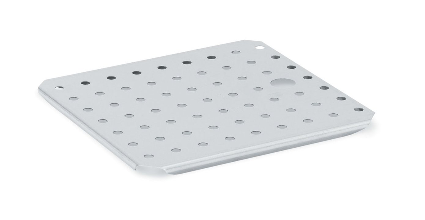 Two-thirds-size Super Pan 3® stainless steel false bottom