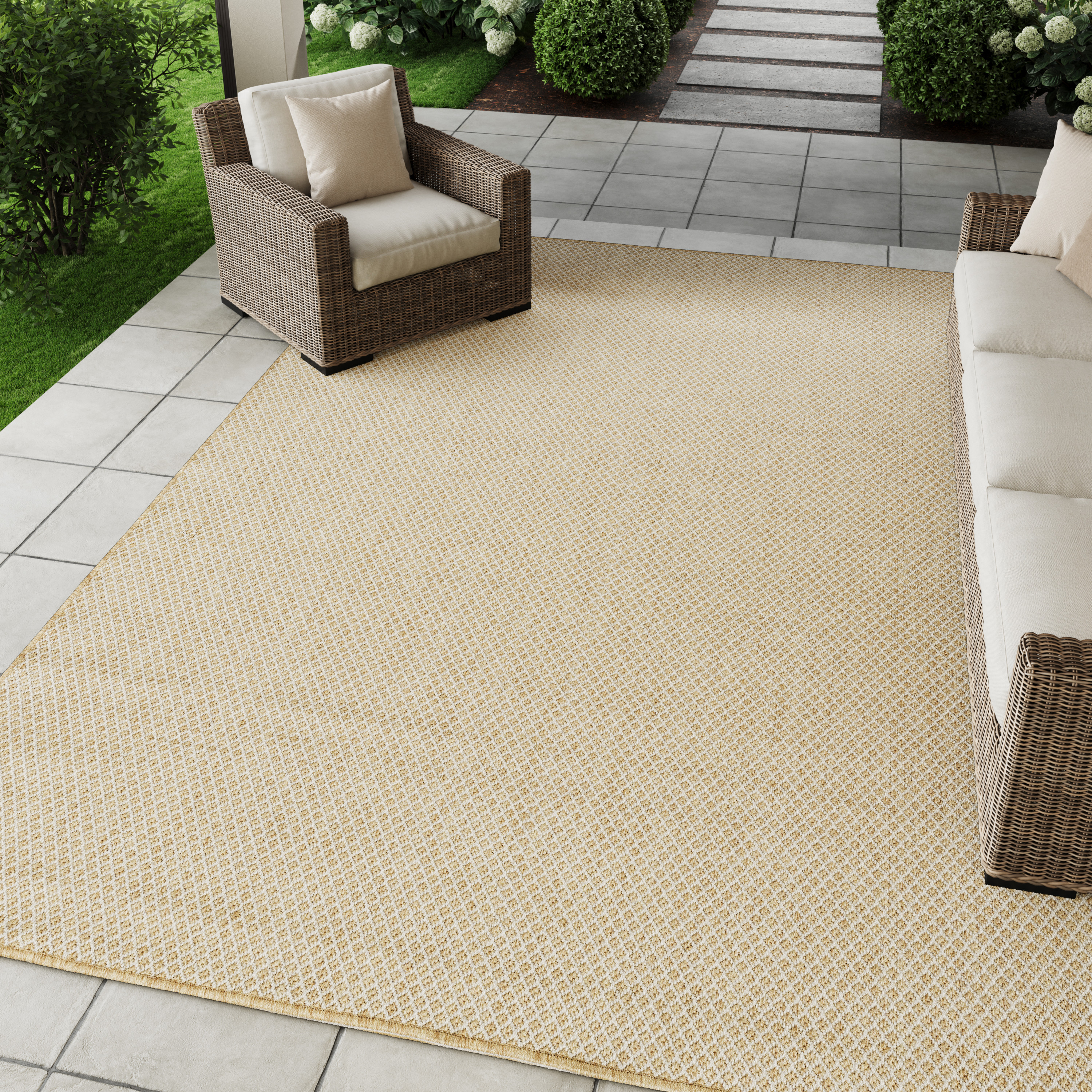 Nourison Courtyard 10' x 14' Natural Modern Rug