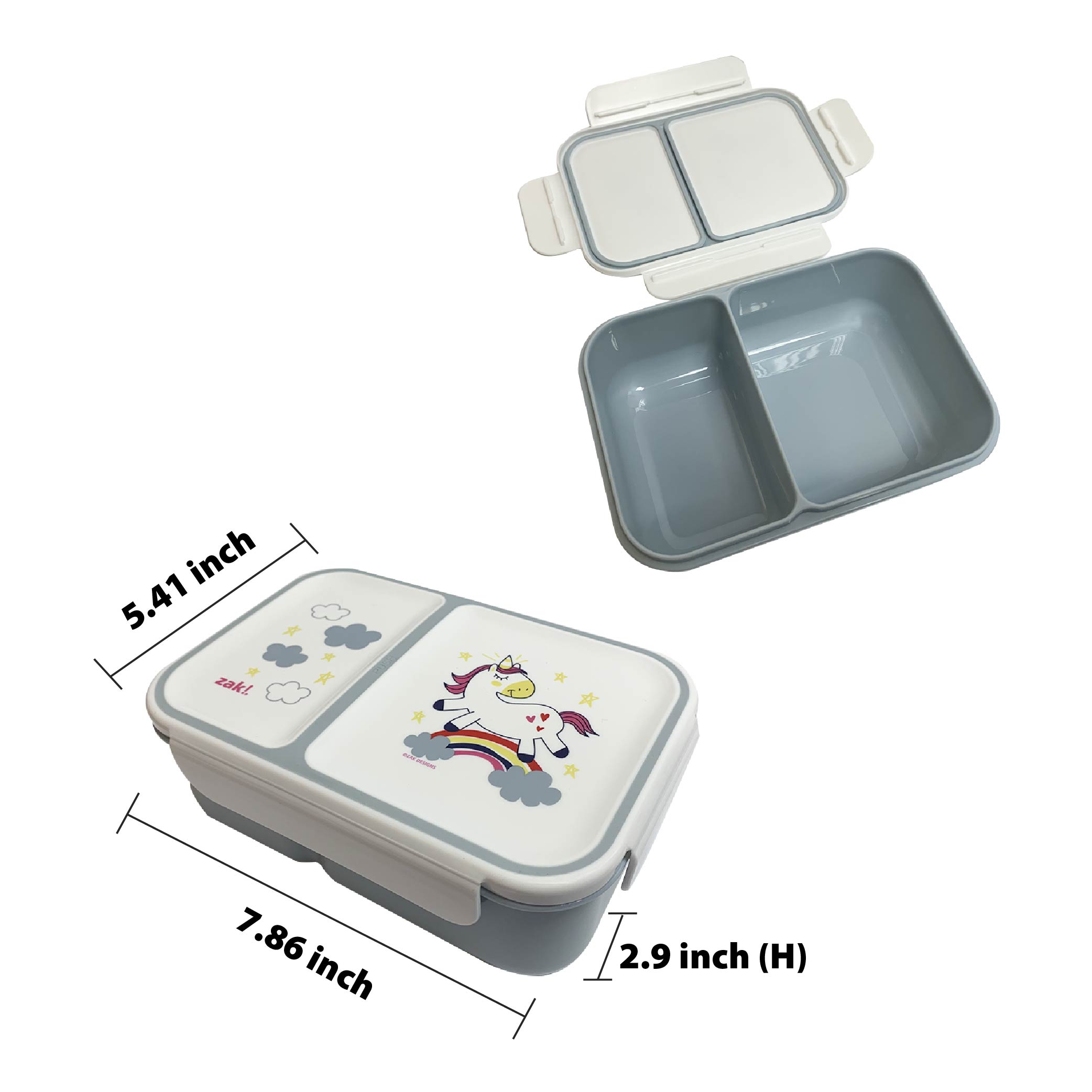 Happy Things Dual-compartment Reusable Bento Box, Unicorns slideshow image 5 Happy Things Dual-compartment Reusable Bento Box, Unicorns slideshow image 5