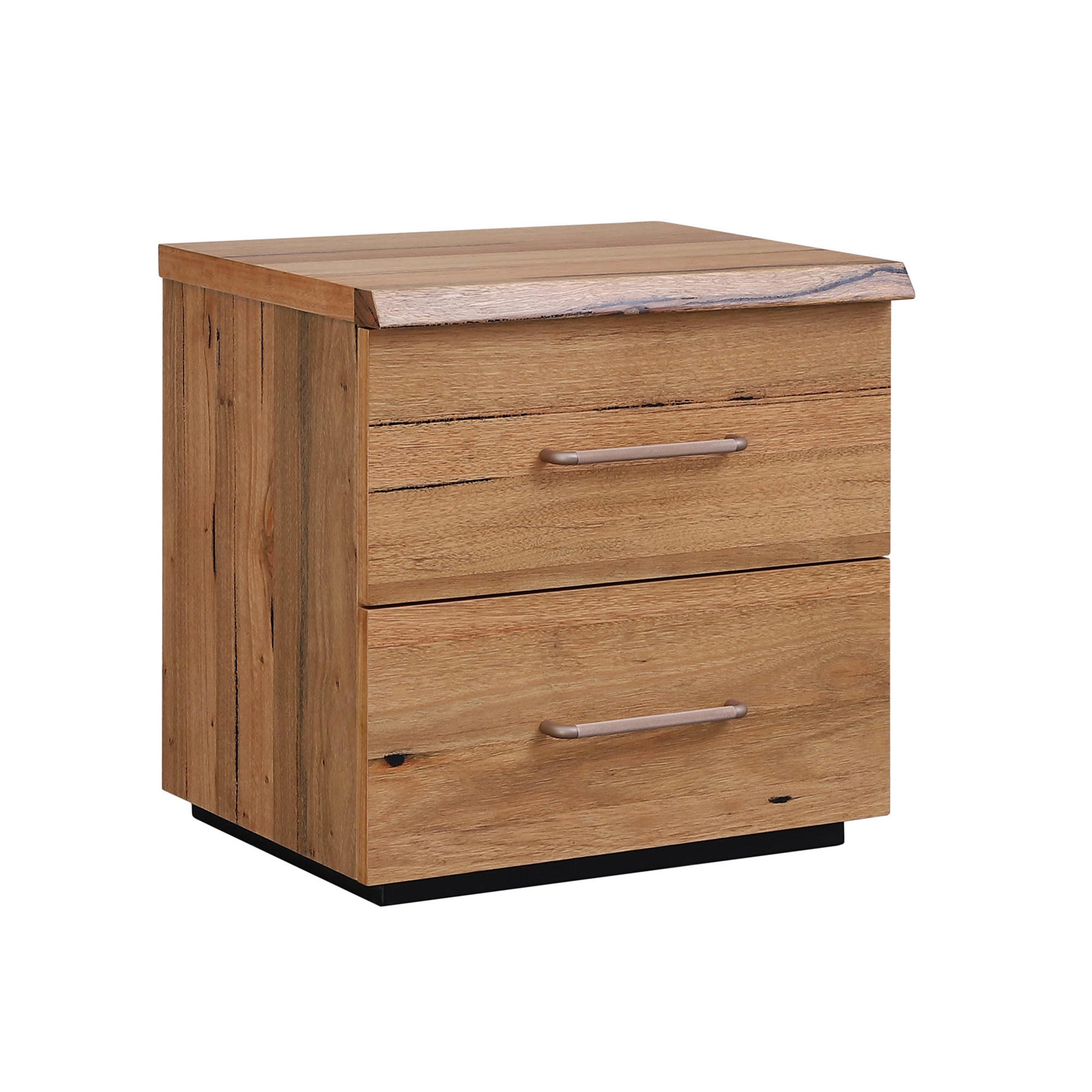 Product image of the  San Remo Bedside Table (2 Drawer), Natural from Forty Winks
