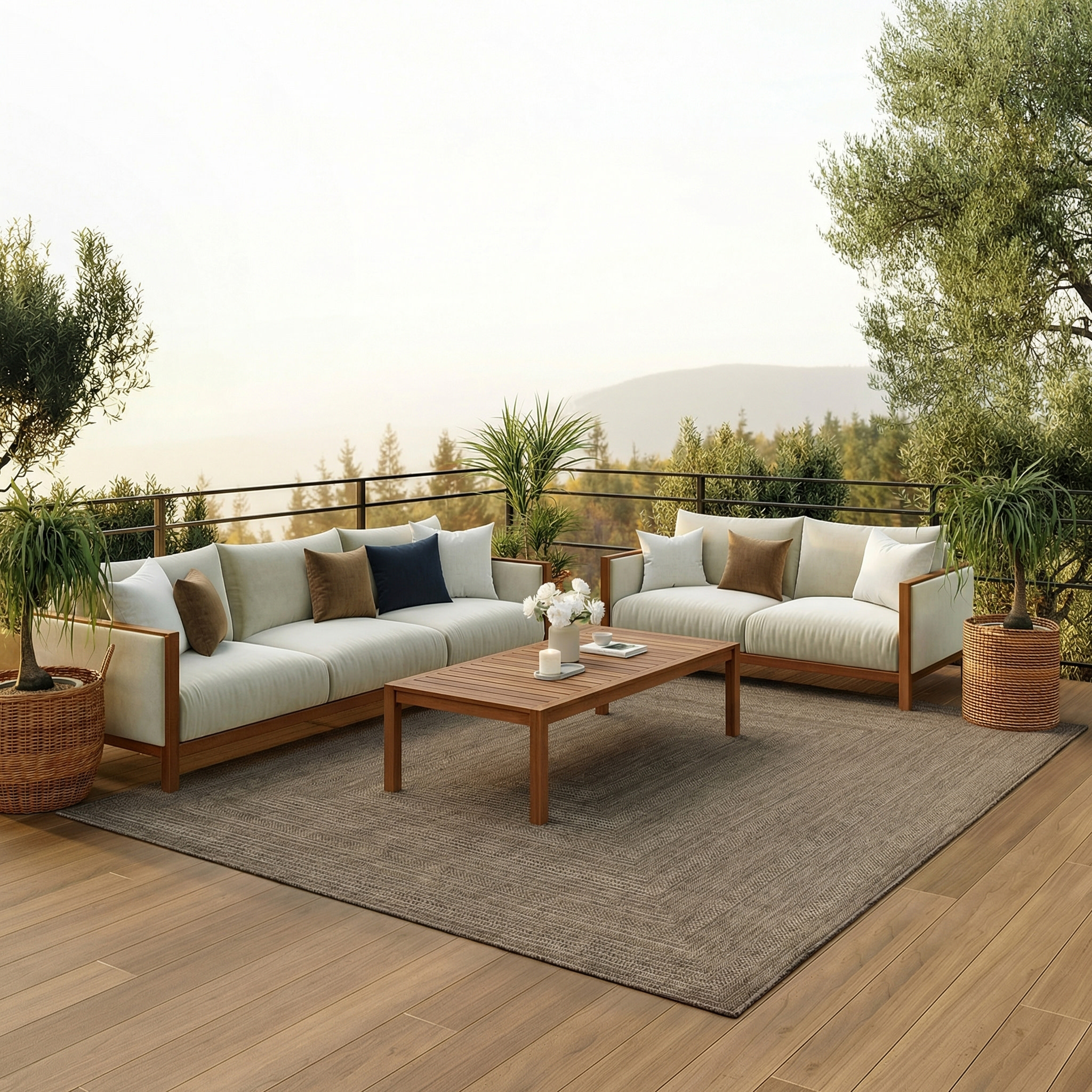 Nourison Tulum 8' x 10' Brown Outdoor Rug