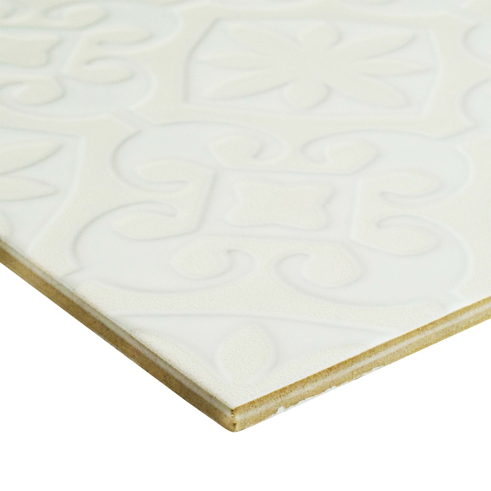 Sample – Triplex Valverde White Ceramic Wall Tile