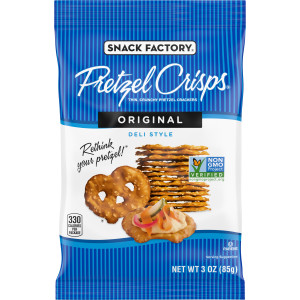 Snack Factory® Pretzel Crisps, Original, On-the-Go Bag, 3 Oz