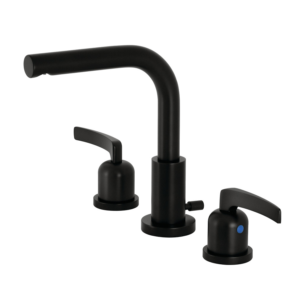 Widespread Bathroom Faucet with Brass Pop-Up, Matte Black with 6 Finish Options