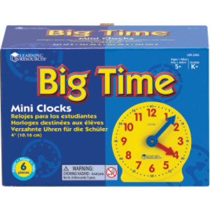 Big Time&trade; Geared Mini-Clocks, Set of 6