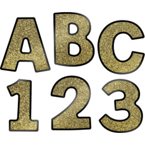 Sparkle + Shine Gold Glitter Combo Pack EZ Letters