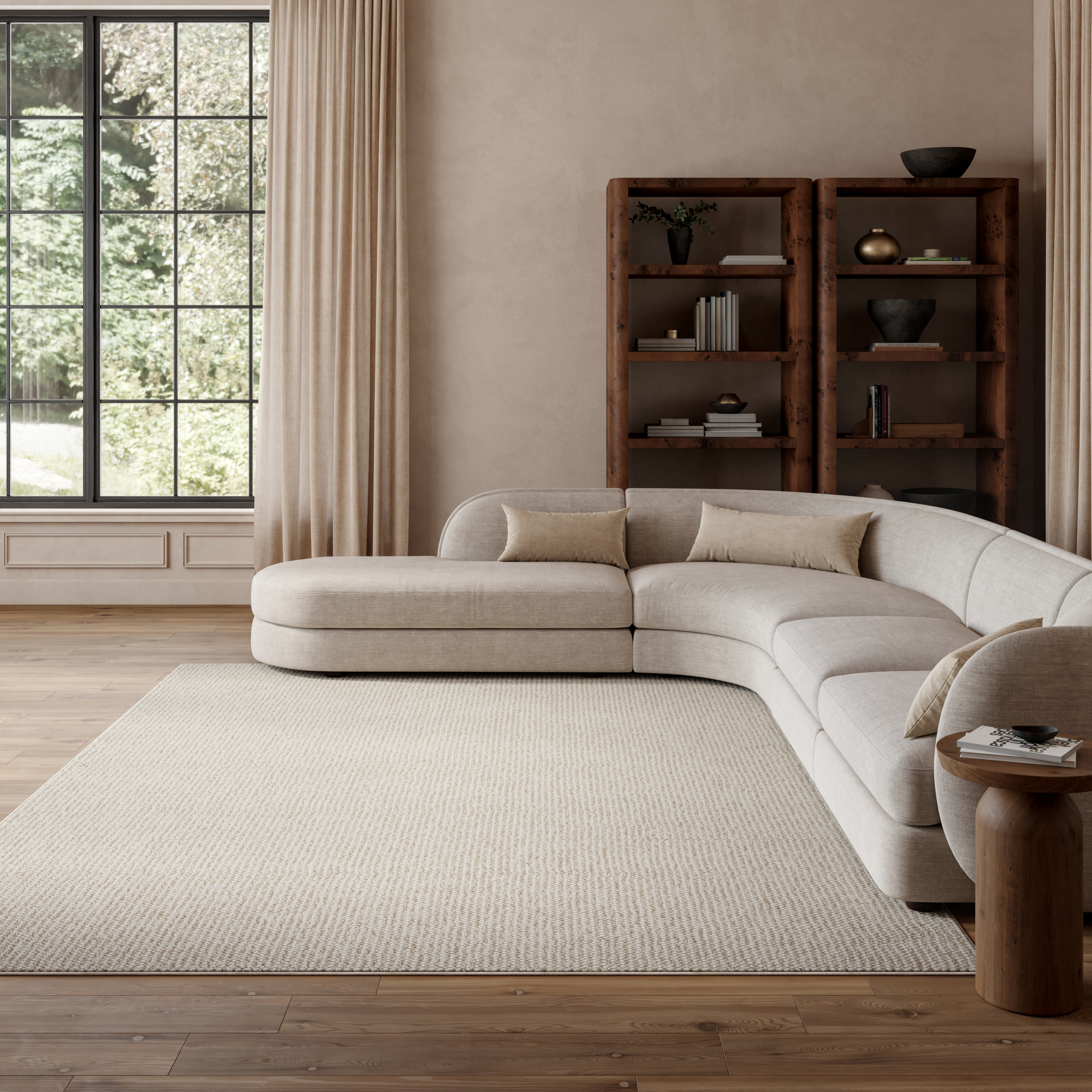 Nourison Natural Texture 9' x 12' Ivory Beige Farmhouse Indoor Rug
