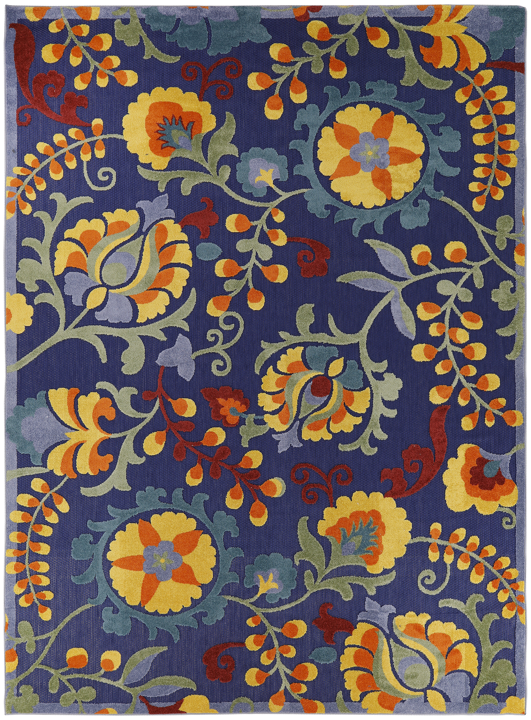 Nourison Aloha 6' x 9' Navy Multicolor Outdoor Rug