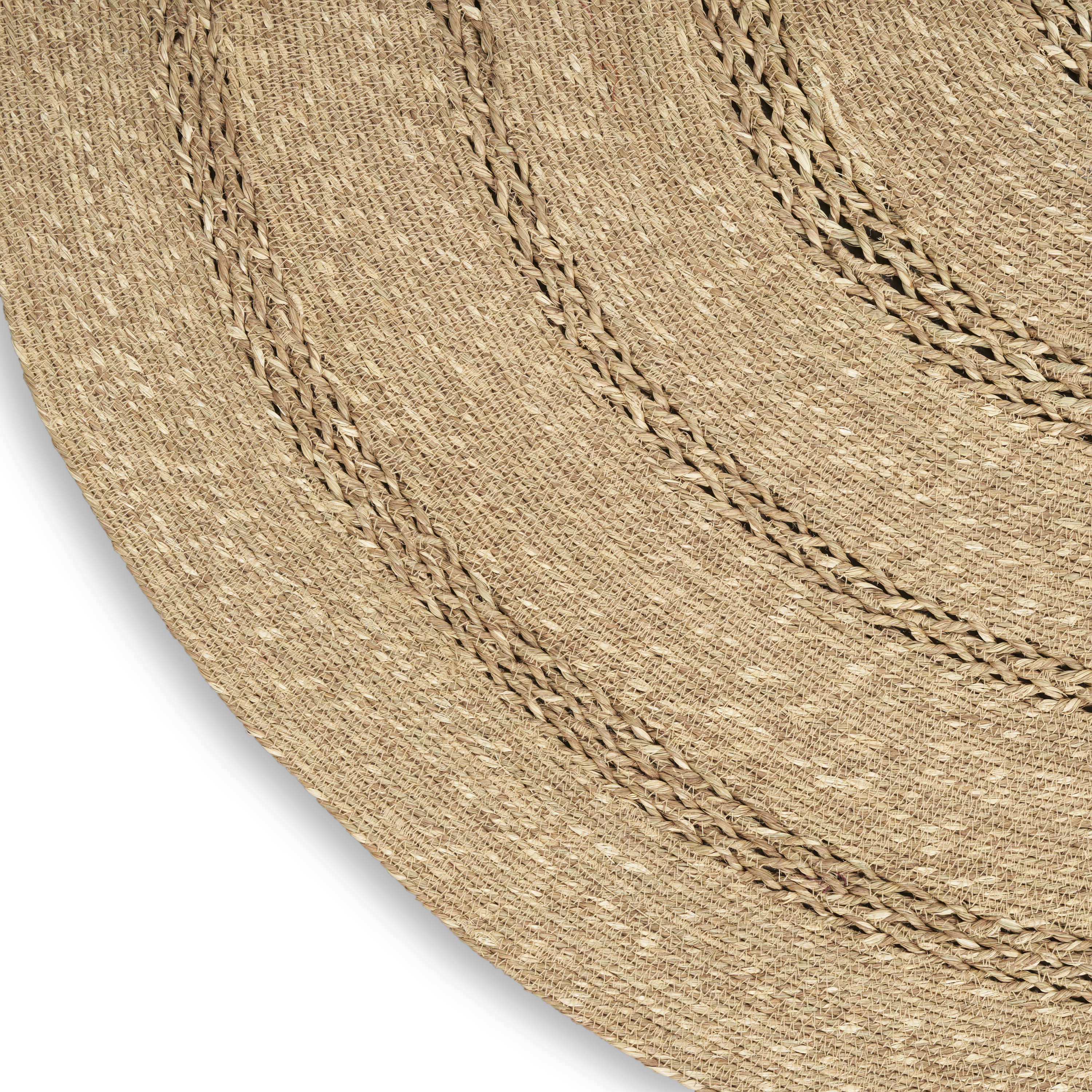 Nourison Natural Seagrass 3' x Round Natural Outdoor Rug