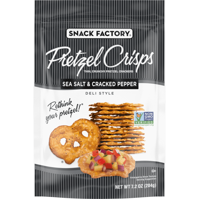 Sea Salt & Cracked Pepper Pretzel Crisps