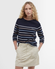 Hawkins Striped Long-Sleeved T-Shirt Navy Stripe