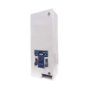 Hospeco, Dual No. 1 Pad/Tampon Vendor, Token Operation, White