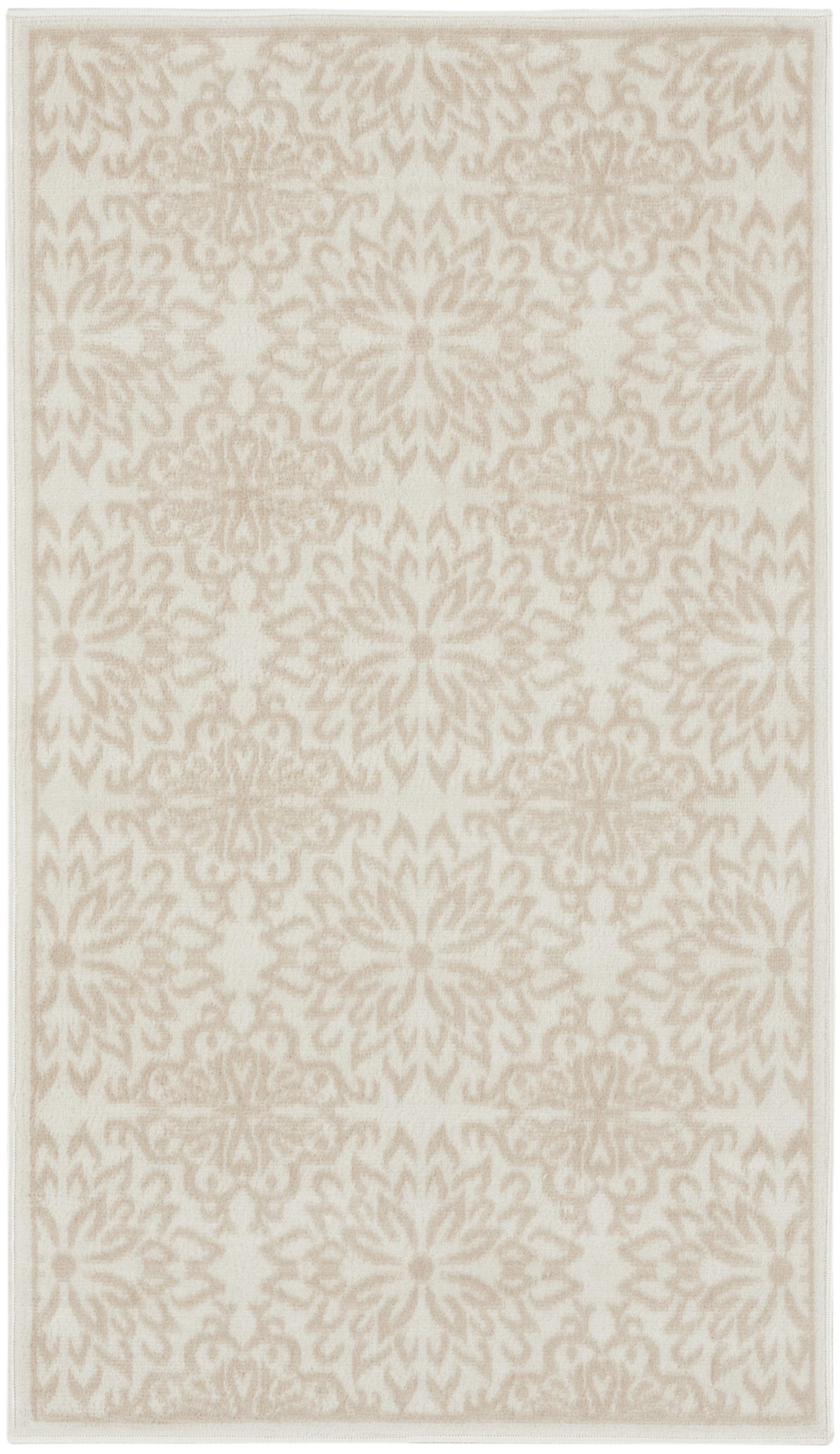 Nourison Jubilant 3' x 5' Ivory Beige Farmhouse Indoor Rug