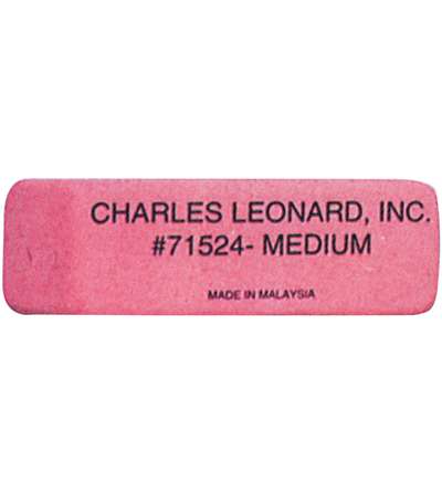Natural Rubber Wedge Pink Erasers, Medium, Box of 24