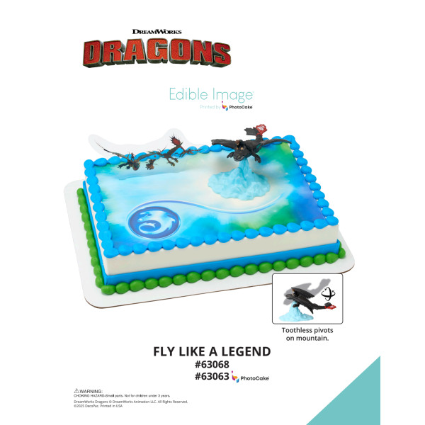 DreamWorks How to Train Your Dragon Fly Like a Legend The Magic of Cakes® PhotoCake® Enhanced Background Page