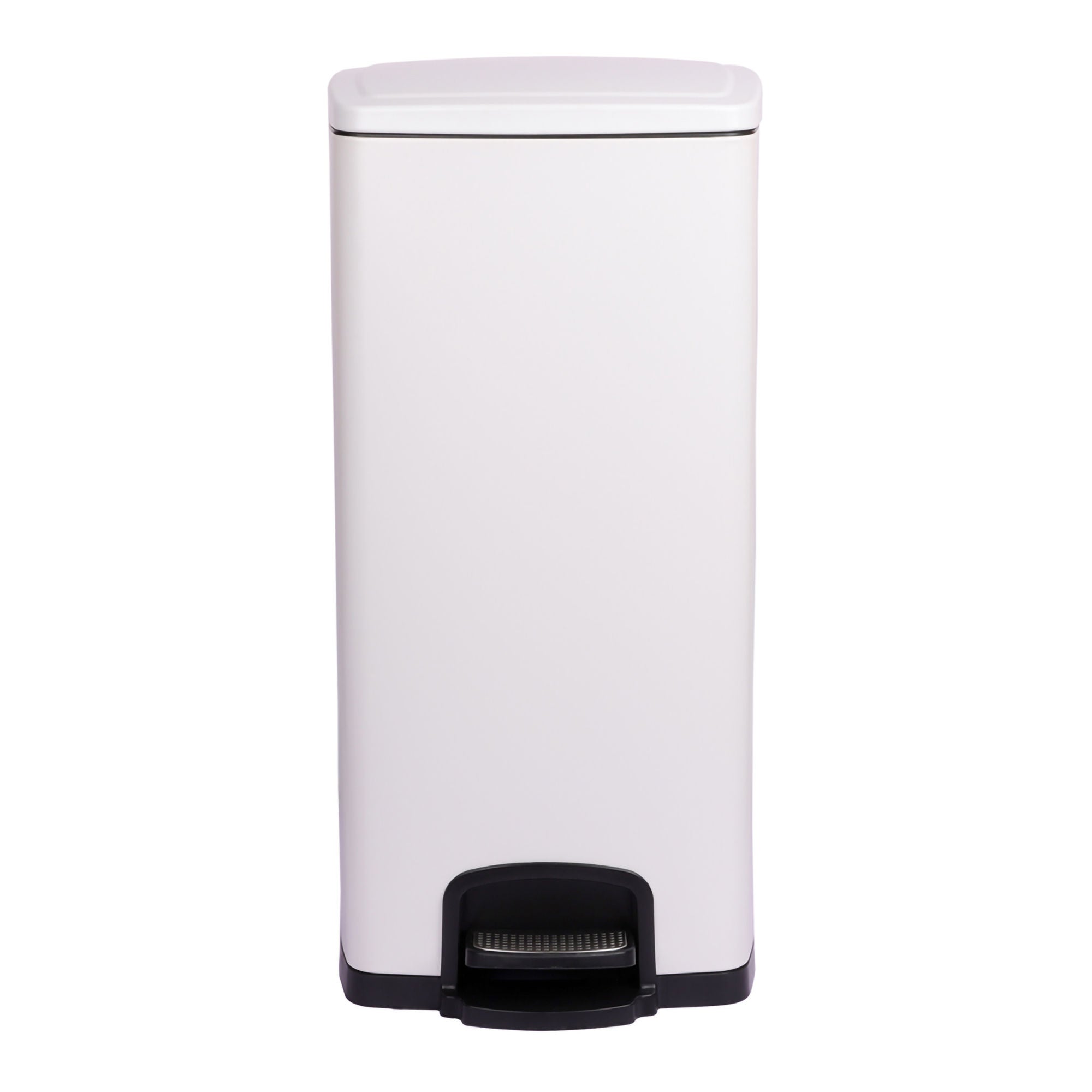 McKesson White Square Step-On Trash Can, 8 gallon