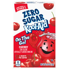 Kool-Aid Cherry Zero Sugar Artificially Flavored Drink Mix, 6 ct On-the-Go-Packets