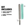 RUBQ850BK, Rubbermaid Commercial, HYGEN, 29" Microfiber Quick-Connect Flexi-Wand and Duster, Microfiber, Green