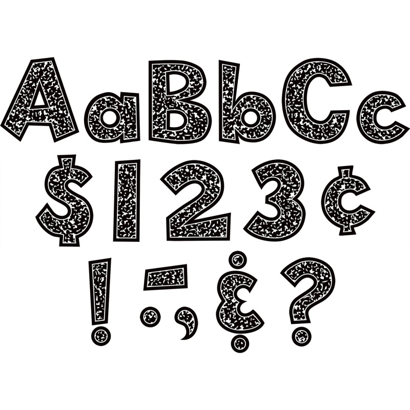 Composition 4" Fun Font Letters Combo Pack, 162 Pieces