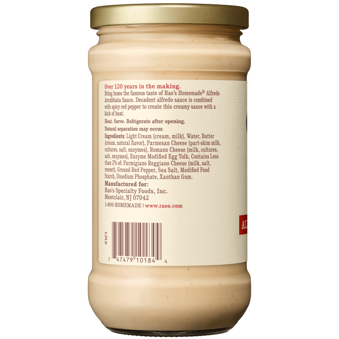 Alfredo Arrabbiata Sauce, 15 oz - Left Image