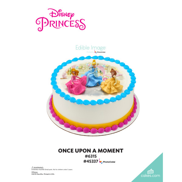 Disney Princess Once Upon a Moment The Magic of Cakes® PhotoCake® Enhanced Round Background Page