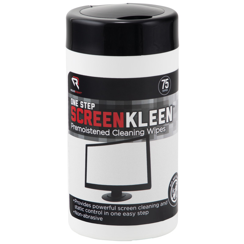 ScreenKleen One-Step Cleaning Wipes, 75 Count Tub